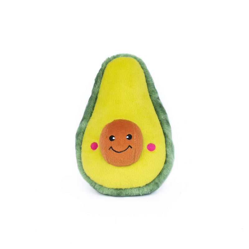 [Australia] - ZippyPaws Nomnomz Avocado Dog Toy - Soft Plush Squeaker Toy for Small, Medium, Large Dogs 