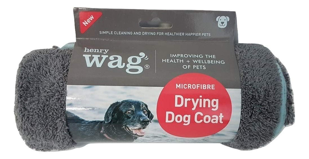 Henry Wag Microfibre Dog Drying Coat - 6 sizes Extra Large Size: Back 65cm Chest 70-90cm - PawsPlanet Australia