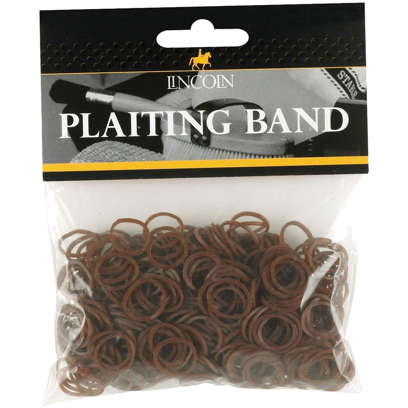 Lincoln Plaiting Bands (500 Pack) (One Size) (Brown) - PawsPlanet Australia