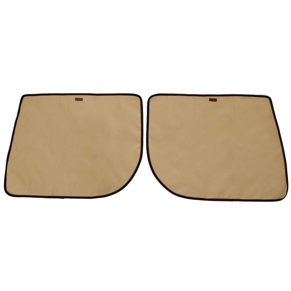 Tineer Pet Car Door Guard Protector Mat Anti-Scratch Vehicle Door Cover Pad Anti-slip Car Accessories for Puppy Dog Traveling Outside (Beige) Beige - PawsPlanet Australia