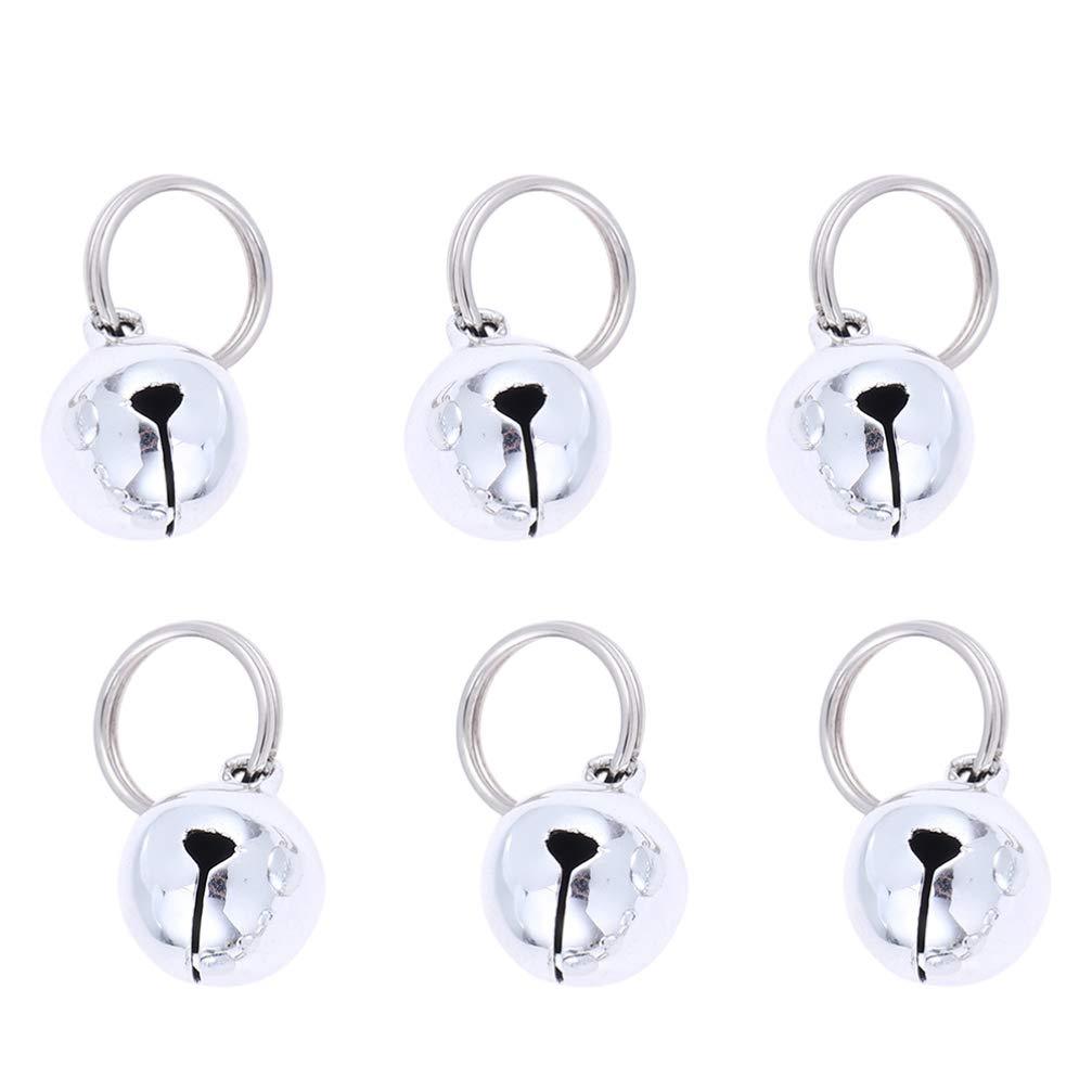 POPETPOP 5pcs Dog Cat Bells Dog Charm Bells with Key Rings Save Birds Wildlife for Collars Necklace Pendant Accessories - PawsPlanet Australia