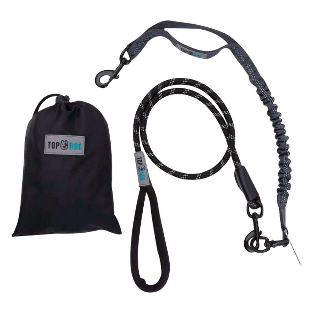 TopDog Anti Pull Dog Lead 3 in 1, Extra Strong Shock Absorbing Bungee with Car Seatbelt for Safety Restraint | Proven Results | Bungee Lead For Dogs - PawsPlanet Australia