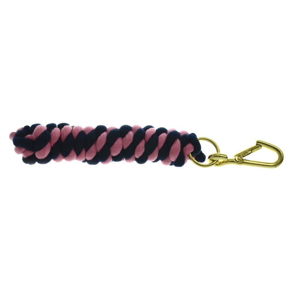 Hy Two Tone Twisted Lead Rope (2.2 metres) (Navy/Pink) - PawsPlanet Australia