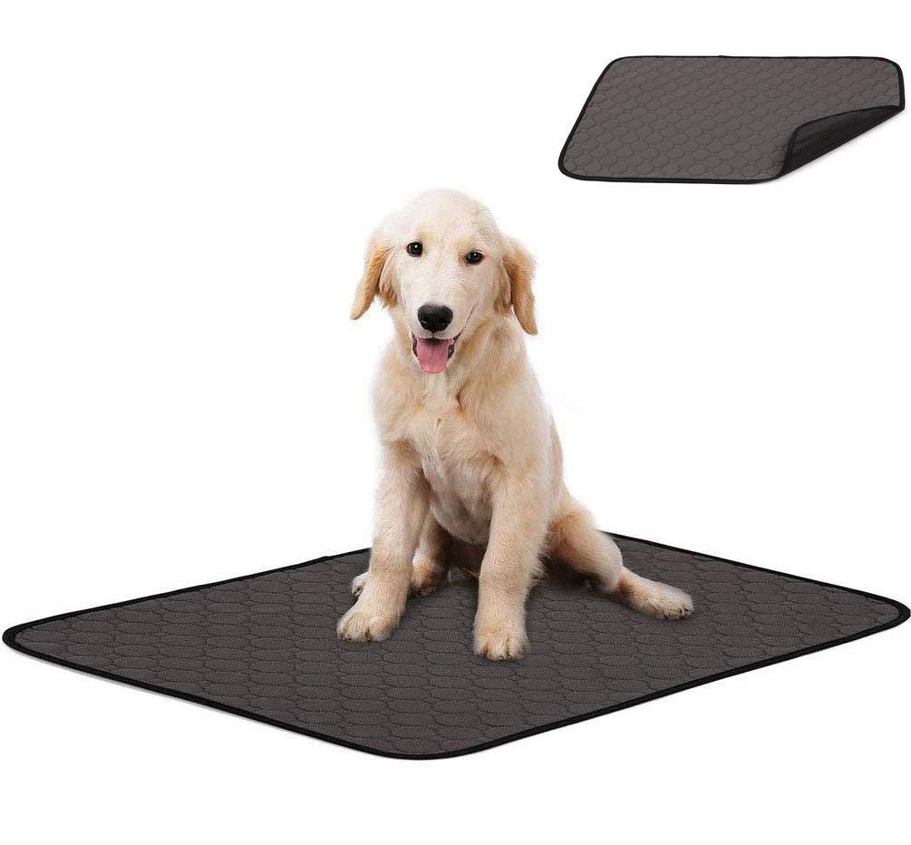 Washable Large Pee Pads for Dogs, 4 Layers Design Waterproof/Soft/Super Absorbing/Anti-Slip Machine Washable Dog Training Puppy Wee Whelping Pad for Home Apartment Crate Travel, 100x67cm Grey (1 Pack) 1 Pack - PawsPlanet Australia
