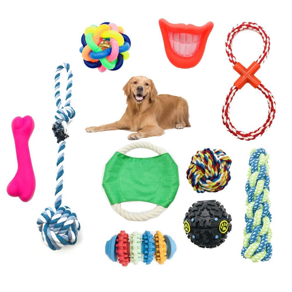 King Style Dog Toys for Small And Medium Dogs - Puppy Dog Chew Toys Teething Training From 8 Weeks Small Dog Teething, 100% Natural Cotton Rope (10 Pcs) - PawsPlanet Australia