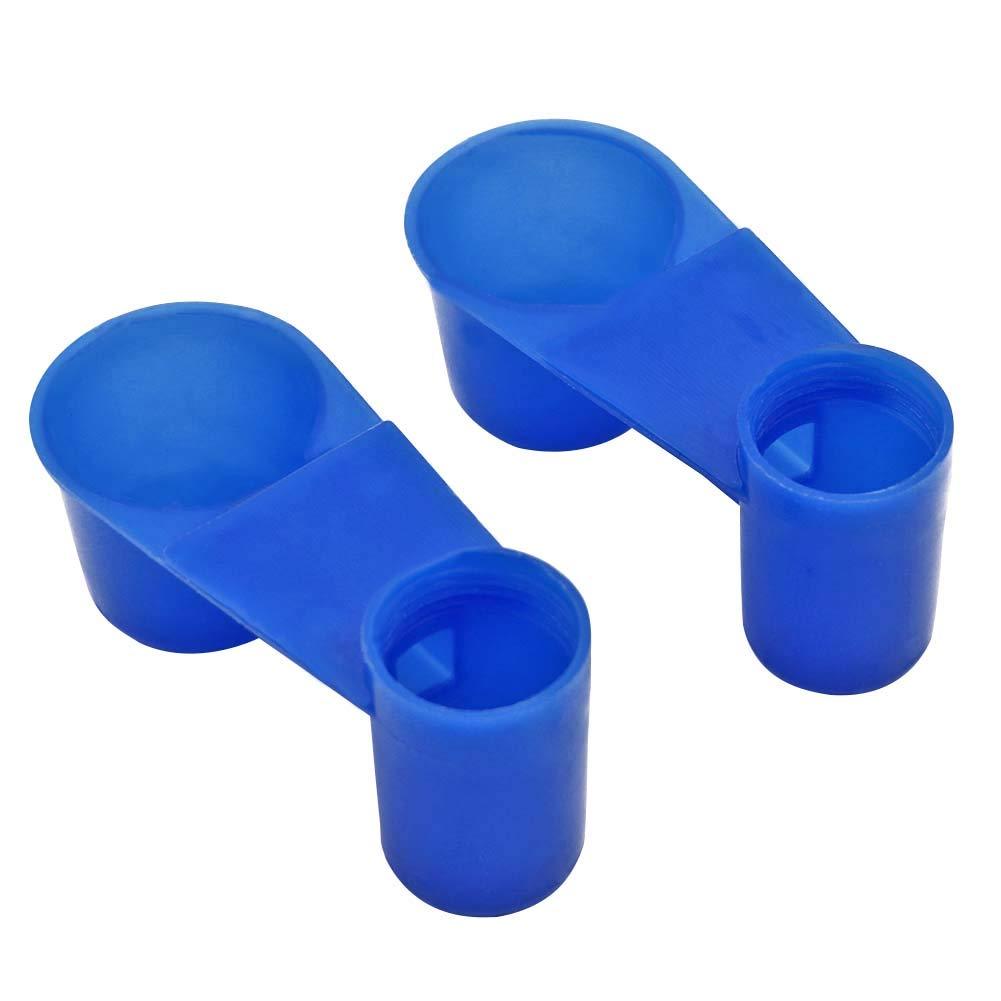 M.Z.A 10Pcs Bird Water Feeder Drinking Cups Plastic Pigeon Parrot Feeding Trough Bird Water Dispenser Blue Poultry Cage Bowl Cage Fountain - PawsPlanet Australia