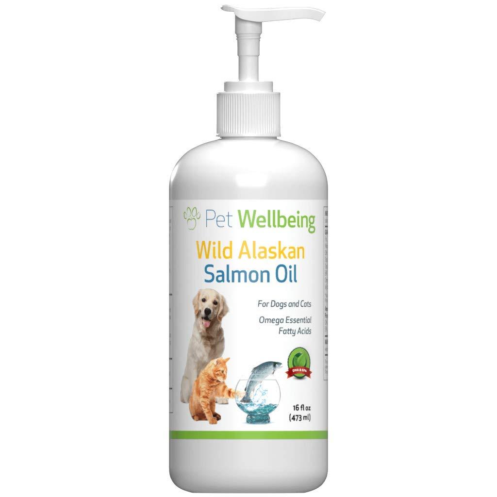 Pet Wellbeing - Wild Alaskan Salmon Oil - Natural Support for Joint Health in Cats and Dogs (16oz) - PawsPlanet Australia