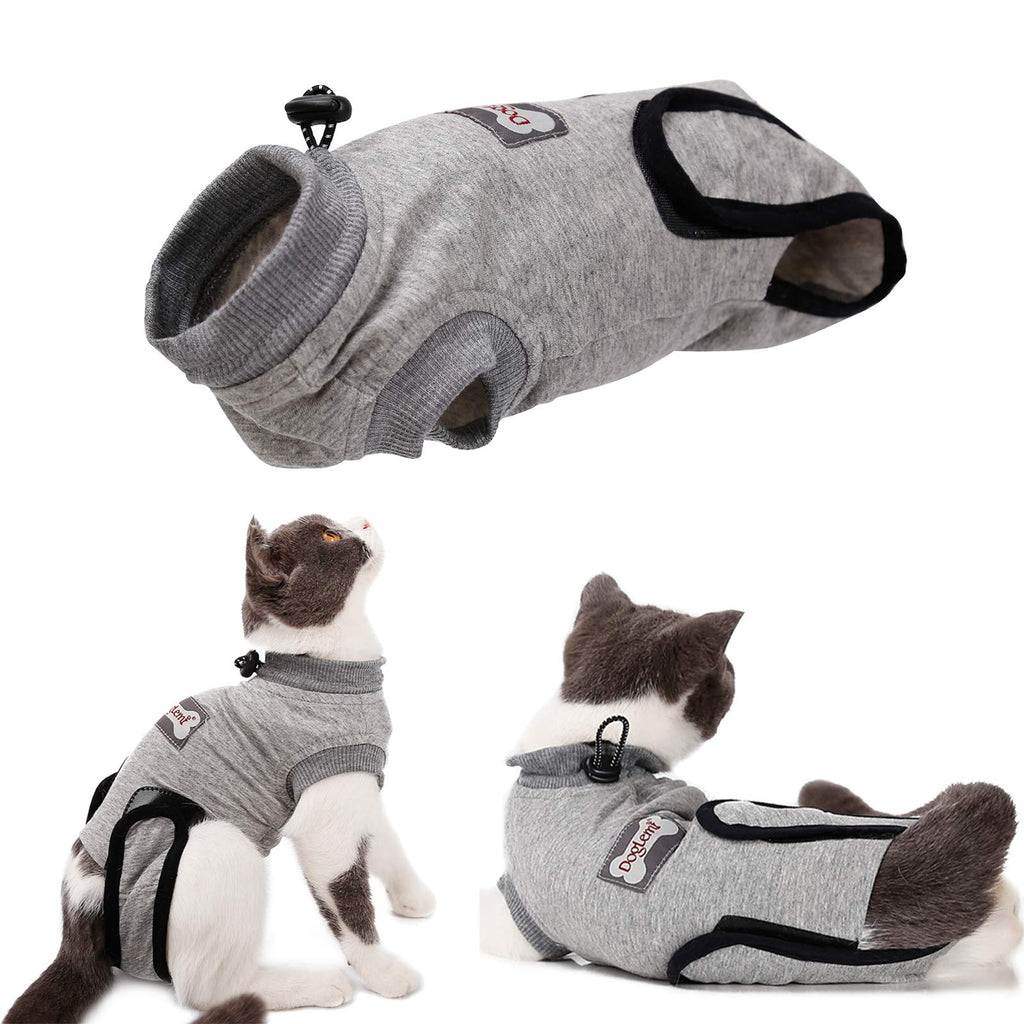 Tineer Pet Recovery Suit for Ablactation Abdominal Wounds Skin Diseases Surgery,Cat Sterilization Care Cotton Breathable Wear Weaning Prevent Lick for Cat Abdominal Wounds or Skin Diseases (XXS) XXS - PawsPlanet Australia