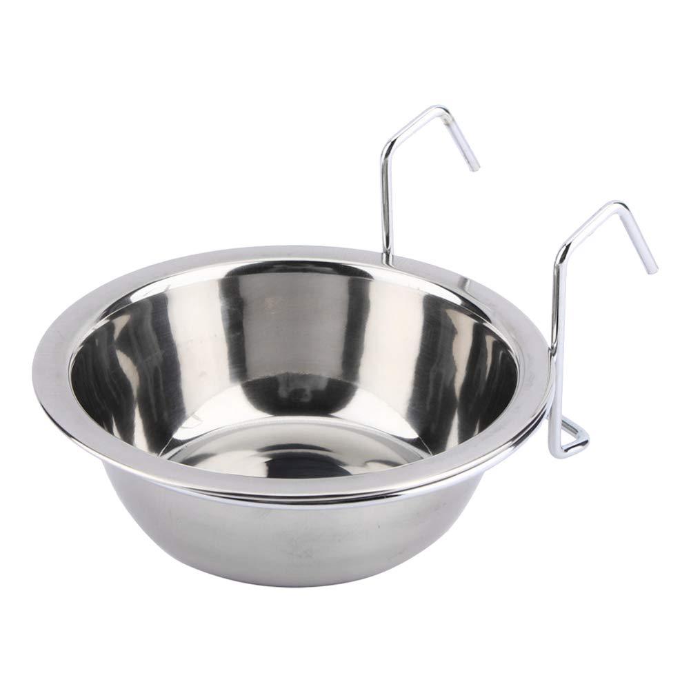 POPETPOP Stainless Steel Food Water Bowl for Pet Bird Crates Cages Coop Cup Dog Cat Rabbit Size S - PawsPlanet Australia