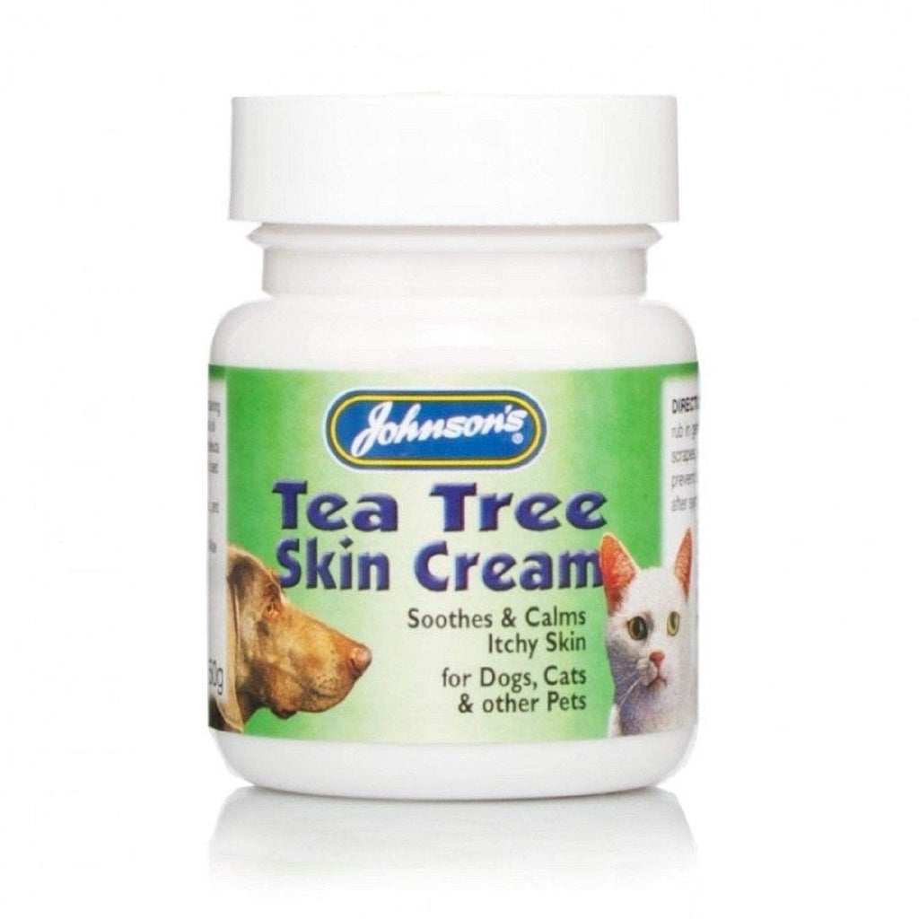 Johnson's Tea Tree Skin Care Cream - Skin Calm Spray - Dogs Cats & Small Animals (Skin Cream) - PawsPlanet Australia