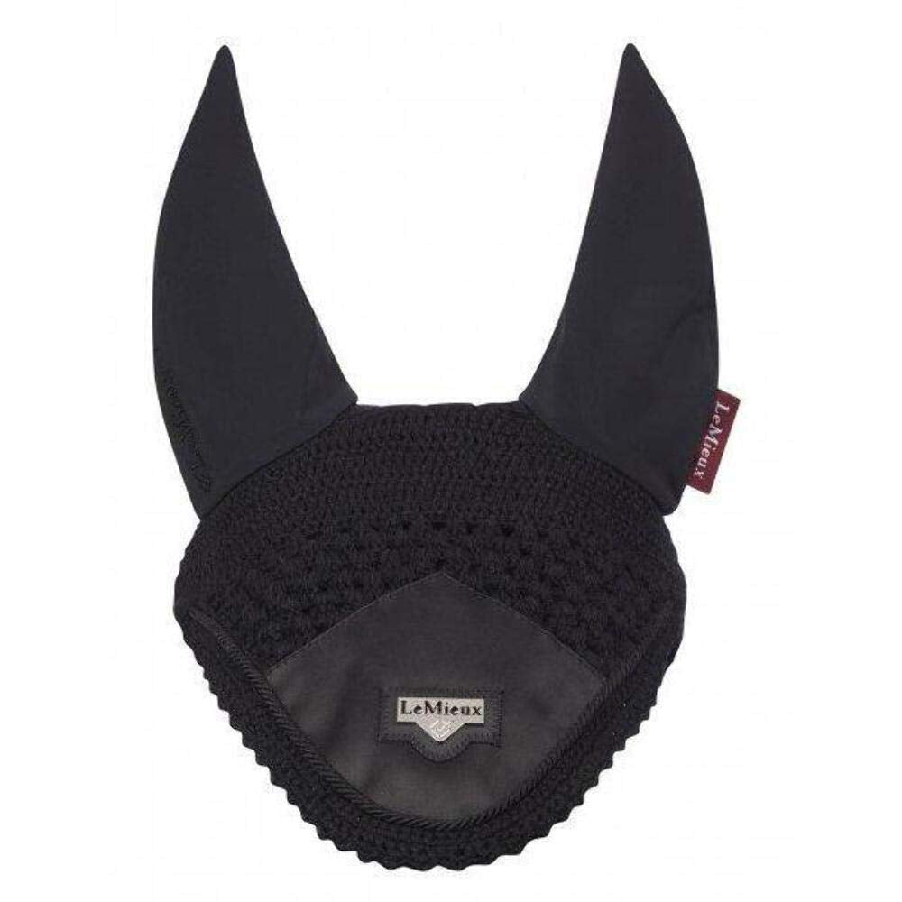 LeMieux Loire Satin Full Size Fly Hood - Black M - PawsPlanet Australia