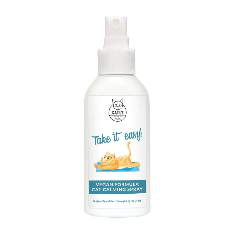 Catly Take It Easy I 100 ml I Cat Calming Spray I Cat Comforter and Stress Reliever I Organic Alternative to Pheromone Spray and Diffusers for Cats - PawsPlanet Australia