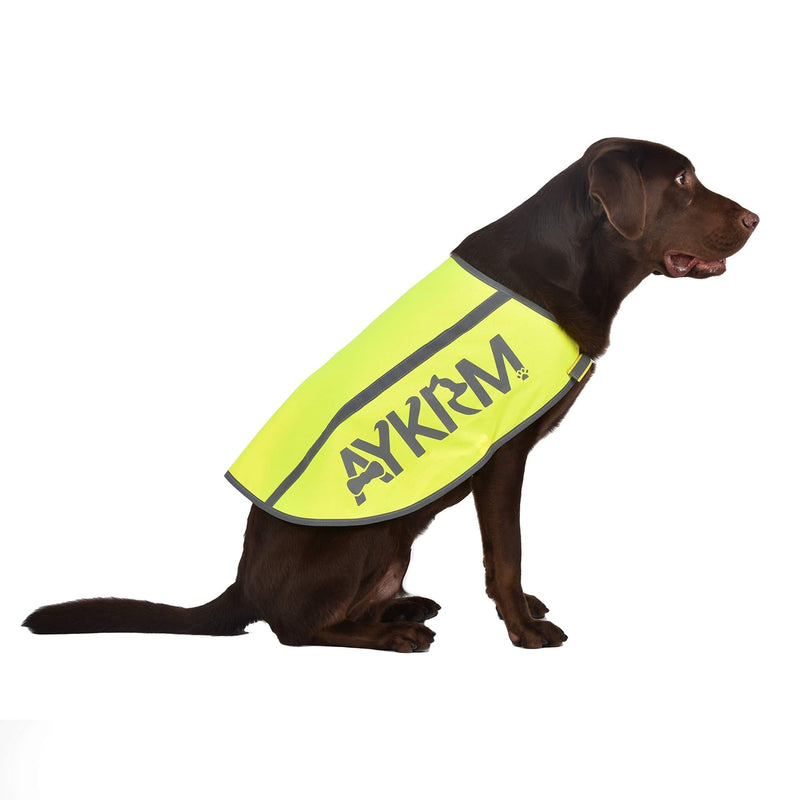 AYKRM Pet Dog Hi Viz Fluorescent High Visibility Safety Vest Coat dog coats (2XL, Yellow) - PawsPlanet Australia