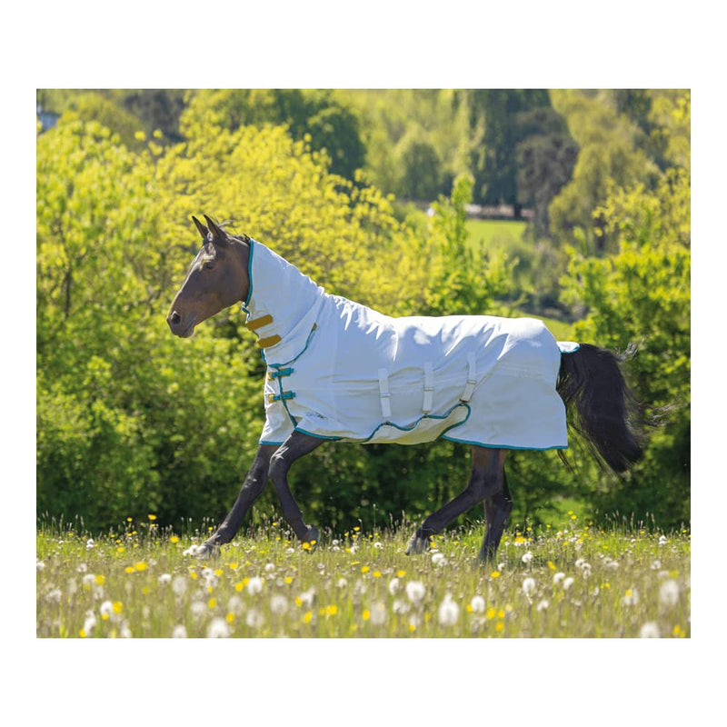 Shires Tempest Plus Sweet-itch Combo Rug - White 6ft3 - PawsPlanet Australia