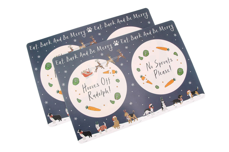 Paws For Thought Eat, Bark And Be Merry Dog Placemats - GB03170 - PawsPlanet Australia