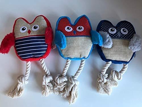 Surrey Feed Owl Plush Dog Toy With Rope - PawsPlanet Australia