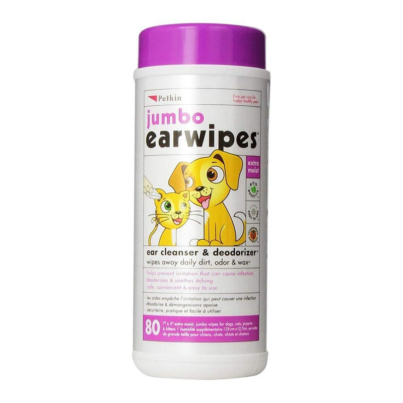3XJumbo Ear Wipes (80 Wipes in a Single Pack) - PawsPlanet Australia