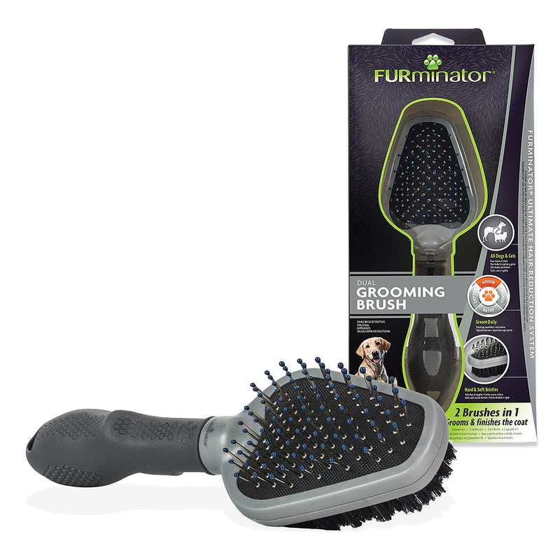 FURminator Dual Grooming Brush for Cats and Dogs - PawsPlanet Australia