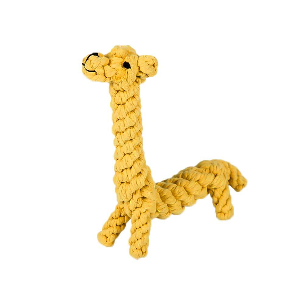 POPETPOP Pet Dog Cotton Giraffe Rope Toys Interactive Chew Play Toys Dog Molar Teeth Cleaning Toys - PawsPlanet Australia