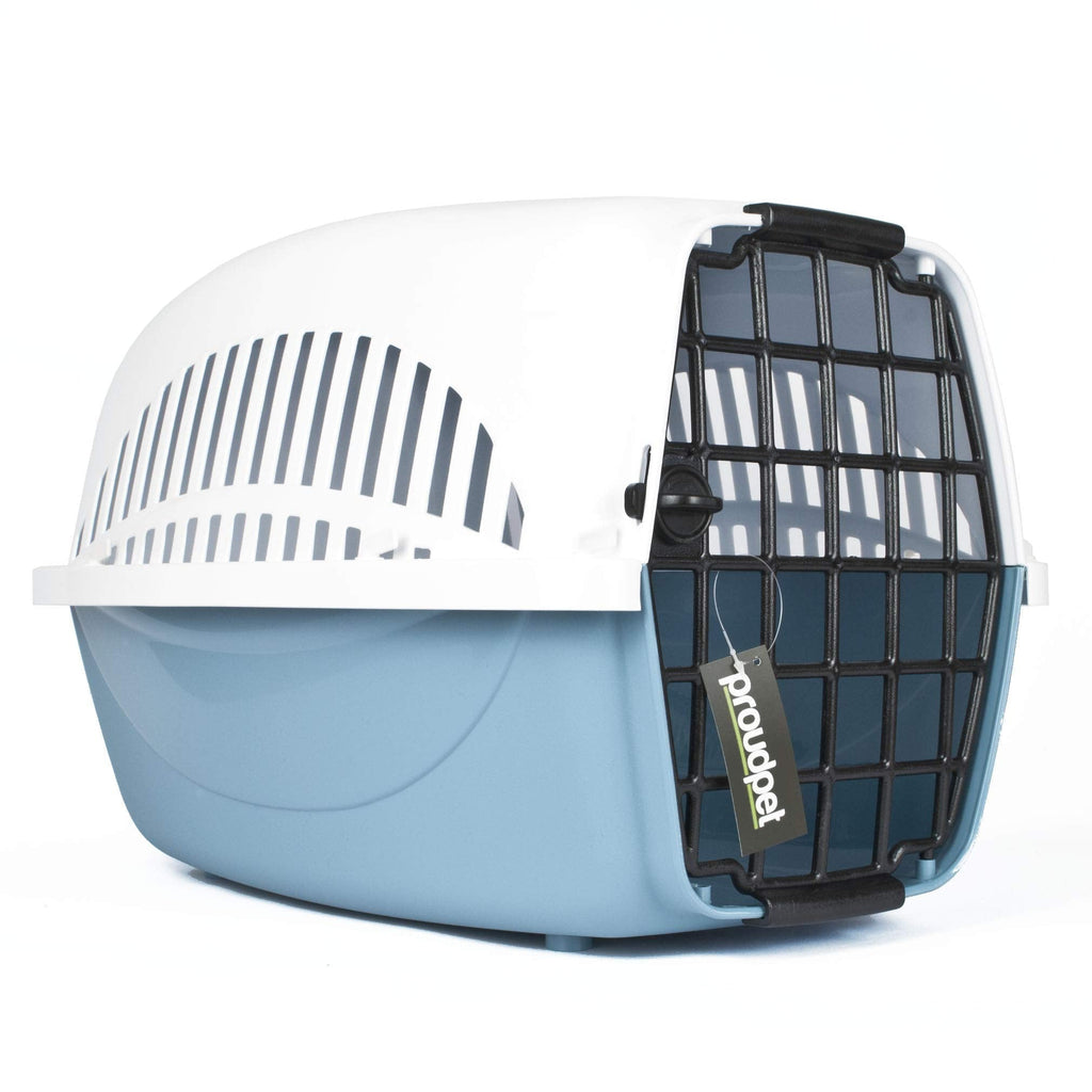 proudpet Hard Pet Carrier Crate Box for Cats and Dogs Travel Kennel Animal Box (Small, Blue) Small - PawsPlanet Australia