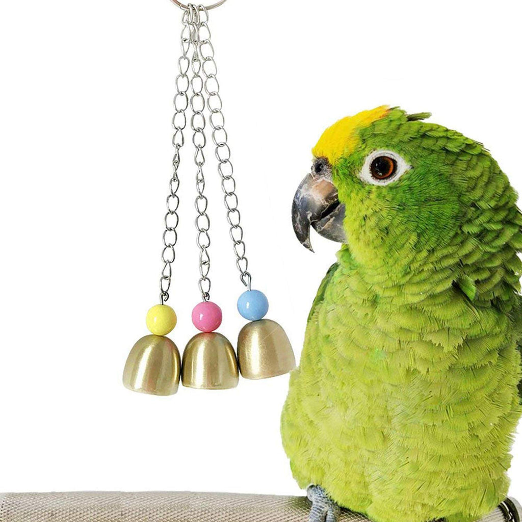 Uooker Bird Bell Chew Toy Parrot Cage Toy African Grey Amazon Cockatiel - PawsPlanet Australia
