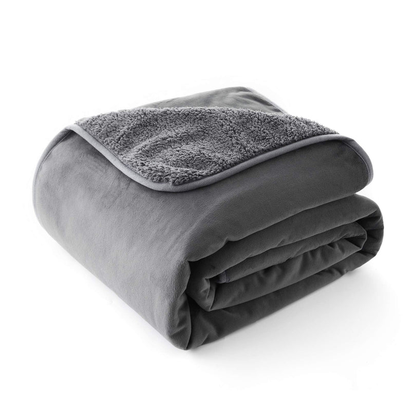 Allisandro Premium Waterproof Dog Blanket[ 100x75cm, Grey] Pet Pee Proof Cover Throws for Couch Sofa Bed Car Seat, Soft Sherpa Cushion Mat for Small Medium Large Puppy Dogs Cats 100×75cm - PawsPlanet Australia