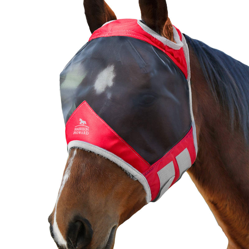 Harrison Howard CareMaster Pro Luminous Fly Mask Standard Ruby (XL; Extra Full) - PawsPlanet Australia