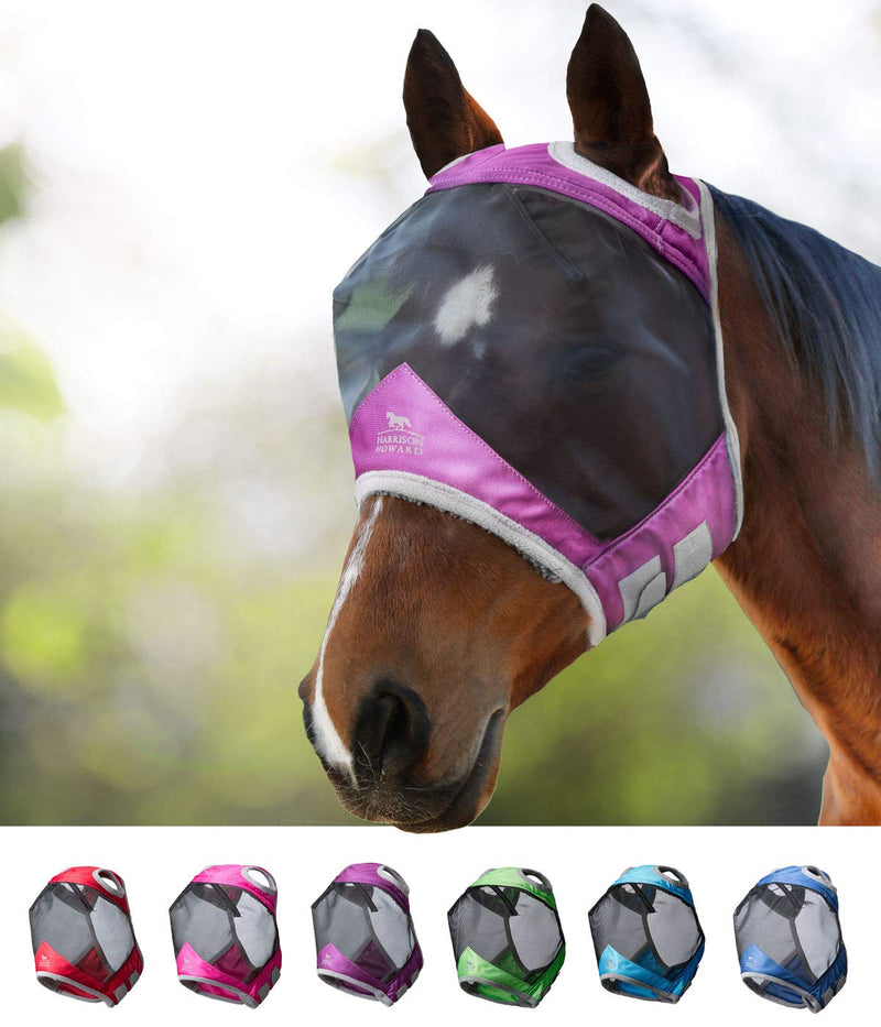 Harrison Howard CareMaster Pro Luminous Fly Mask Standard Amethyst (M; Cob) - PawsPlanet Australia