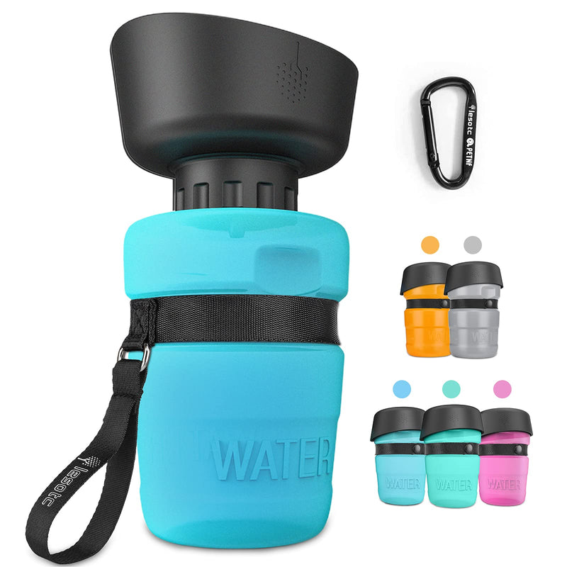 lesotc Dog Water Bottles, Dog Water Bottles Travel, Portable Dog Water Bottle, BPA Free (18oz, Blue) 18oz - PawsPlanet Australia