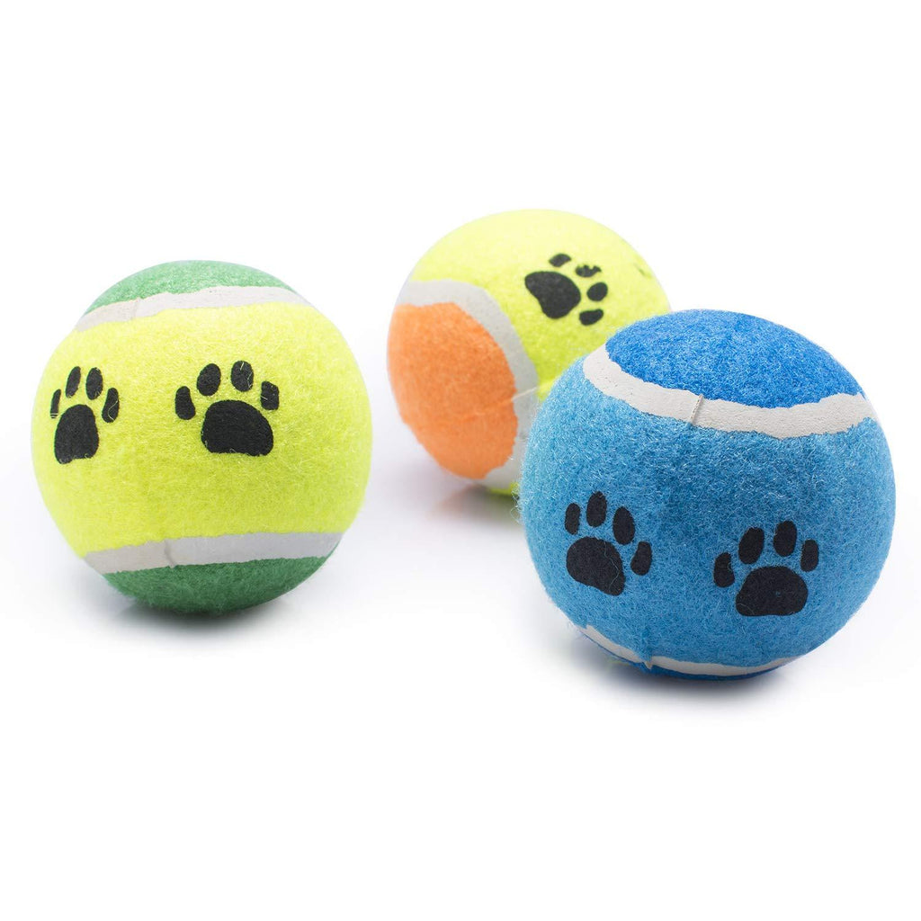 Petper Cw-0039EU Dog Balls Toy, Dog Tennis Ball Rubber Balls for Puppy Training Play, Pack of 3 Yellow - PawsPlanet Australia