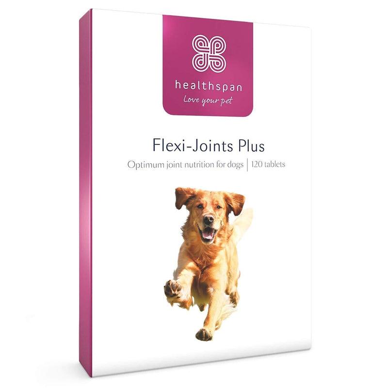 healthspan Flexi-Joints Plus For Dogs 120 Tablets | 500mg Pure Glucosamine HCI Providing 40% More Glucosamine Than The Standard 2KCI Form | Chondroitin | Green-lipped Mussel | Pet Health - PawsPlanet Australia