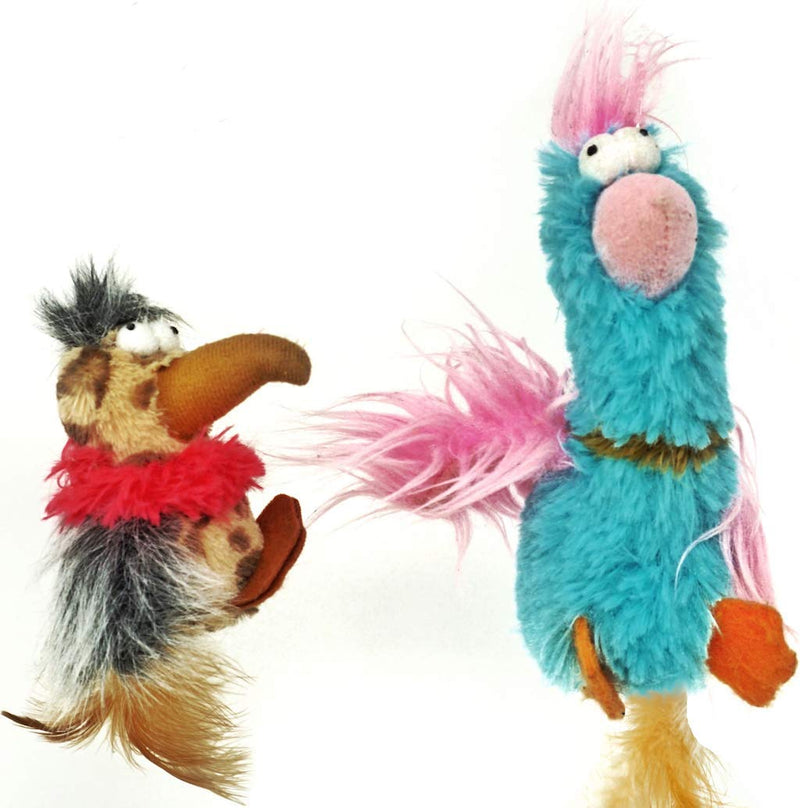 Mishi 2 x Cat Toys with CATNIP 2 Pack Dippy Dodos - Birds With Fluffy Tails - Interactive Pet Chew Toys for Kittens and Adult Cats - Stewie & Marge - PawsPlanet Australia