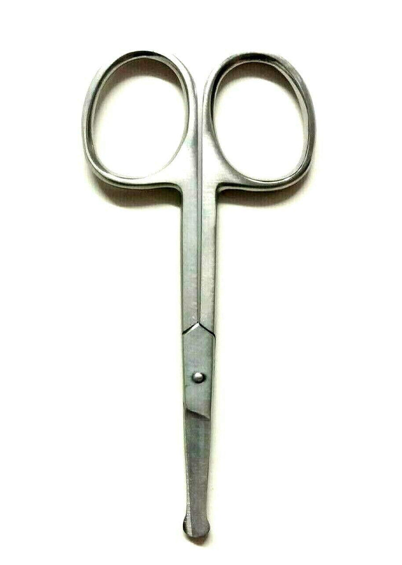 H2Gear Mustache Ear Nose Safety Double Blunt End Probe Scissors for Pet Dog Cat Facial Hair Trim Pet Centres | Sensitive Areas| 3.5 INCH | HQ Stainless Steel (3.5") 3.5" - PawsPlanet Australia