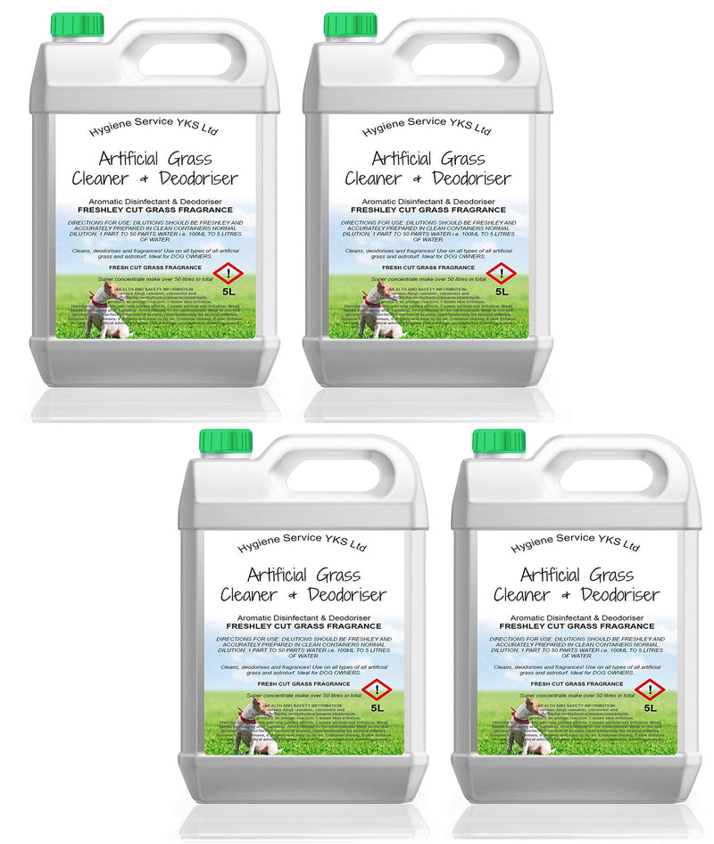 20 Litre Artificial Grass Cleaner 4X 5L Astroturf PET Dog Deodoriser Disinfectant - PawsPlanet Australia