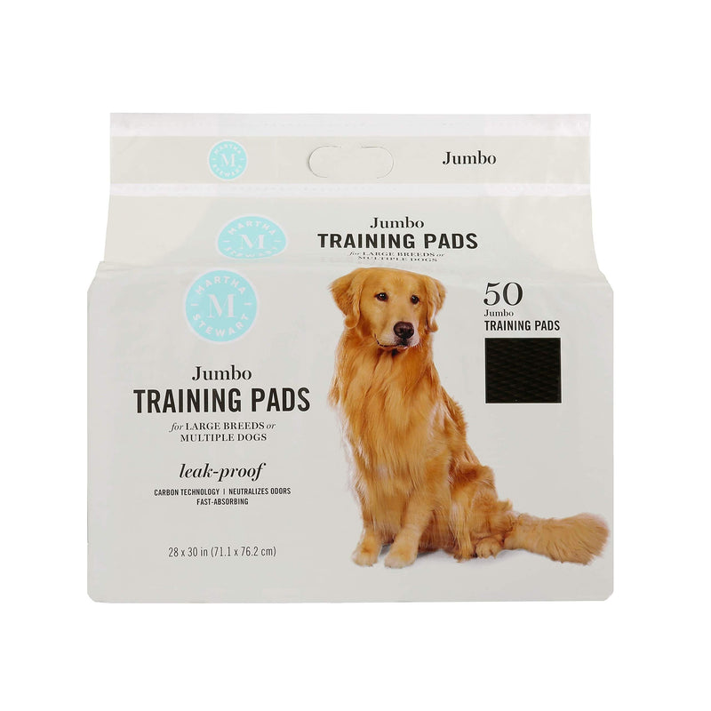 Martha Stewart Pets Jumbo Training Pads for All Dogs & Puppies | Extra Large Dog & Puppy Pads, 28" x 30", 50 Count - PawsPlanet Australia