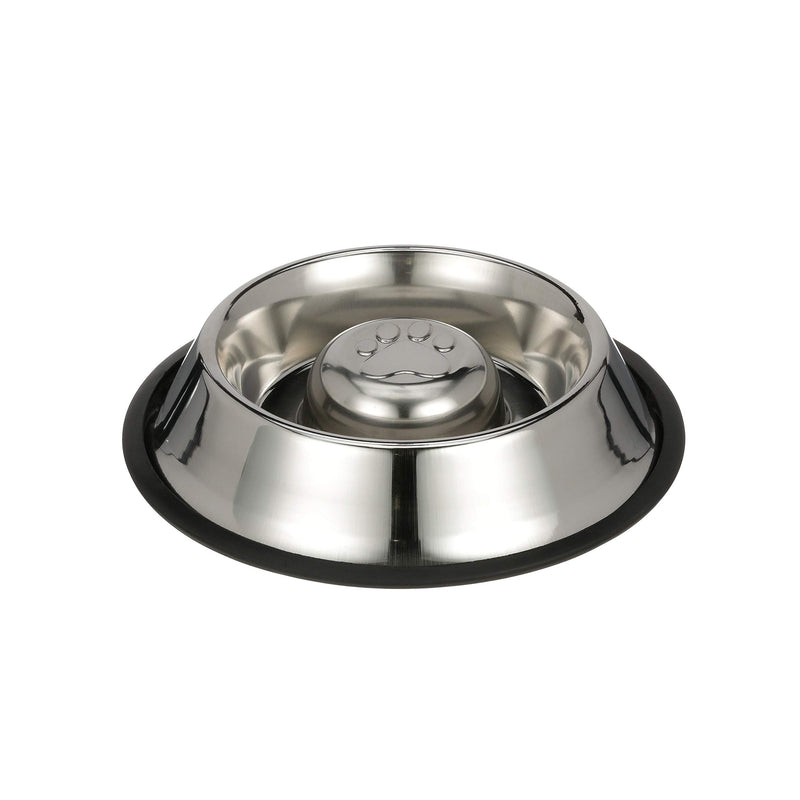 Neater Pet Brands Slow Feed Bowl Stainless Steel Metal (Non Tip Style) - Stops Dog Food Gulping, Bloat and Rapid Eating (Medium, Non Tip) Medium - PawsPlanet Australia
