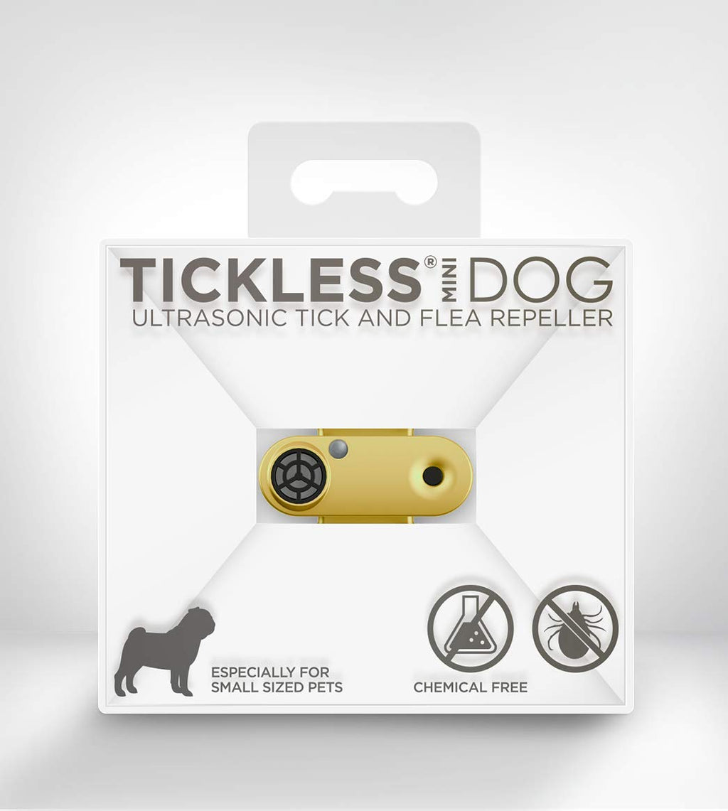 Tickless Mini Dog – Ultrasonic, Natural, Chemical-Free tick and flea Repeller - Gold - PawsPlanet Australia