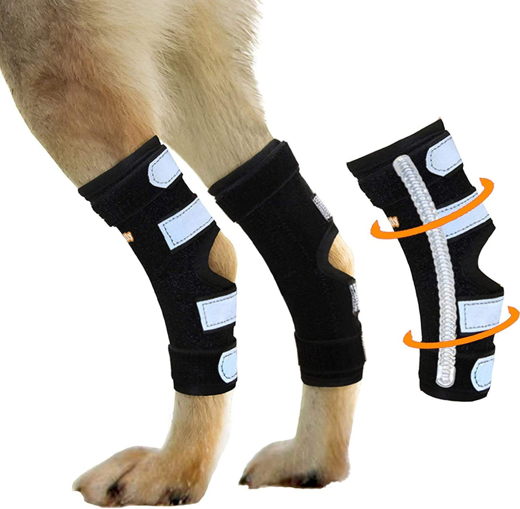NeoAlly Dog Braces for Back Legs Super Supportive with Dual Metal Spring Strips to Stabilize and Support Dog Hind Legs, Help Dogs with Injuries Sprains Arthritis ACL CCL(Pair) (X-Large) X-Large - PawsPlanet Australia