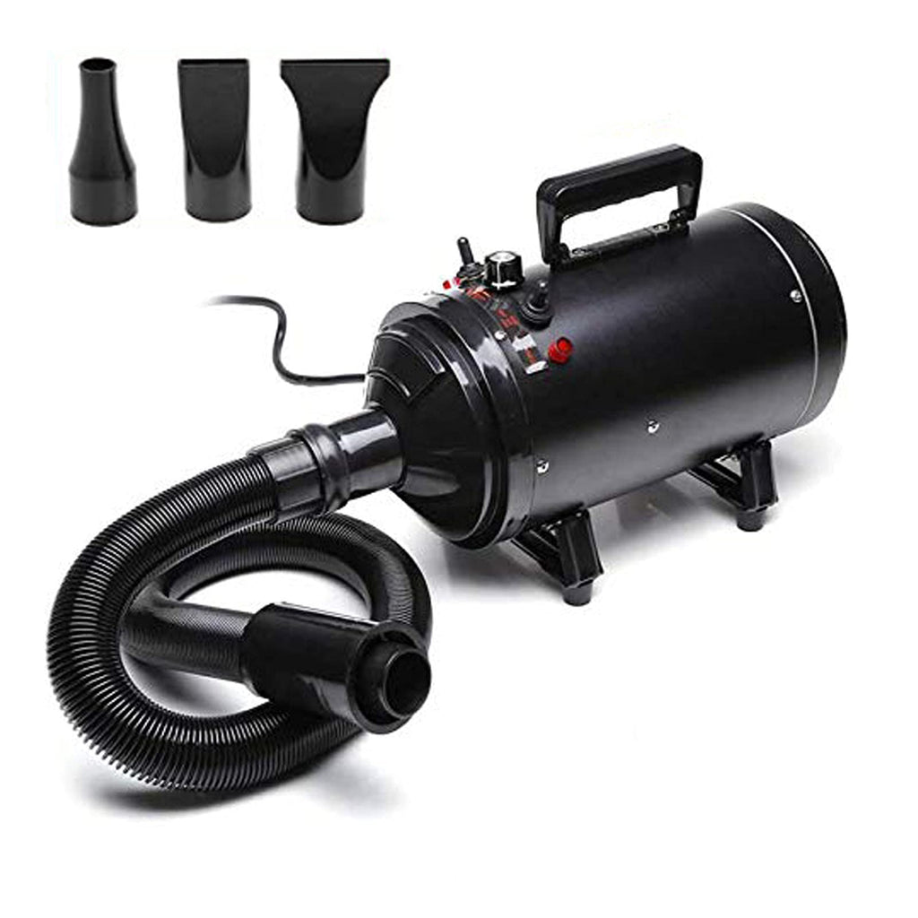 2800W Stepless Speed Dryer Powerful Professional Dog Grooming Pet Hairdryer Blaster with 3 Nozzles for Home Pets Salon - PawsPlanet Australia