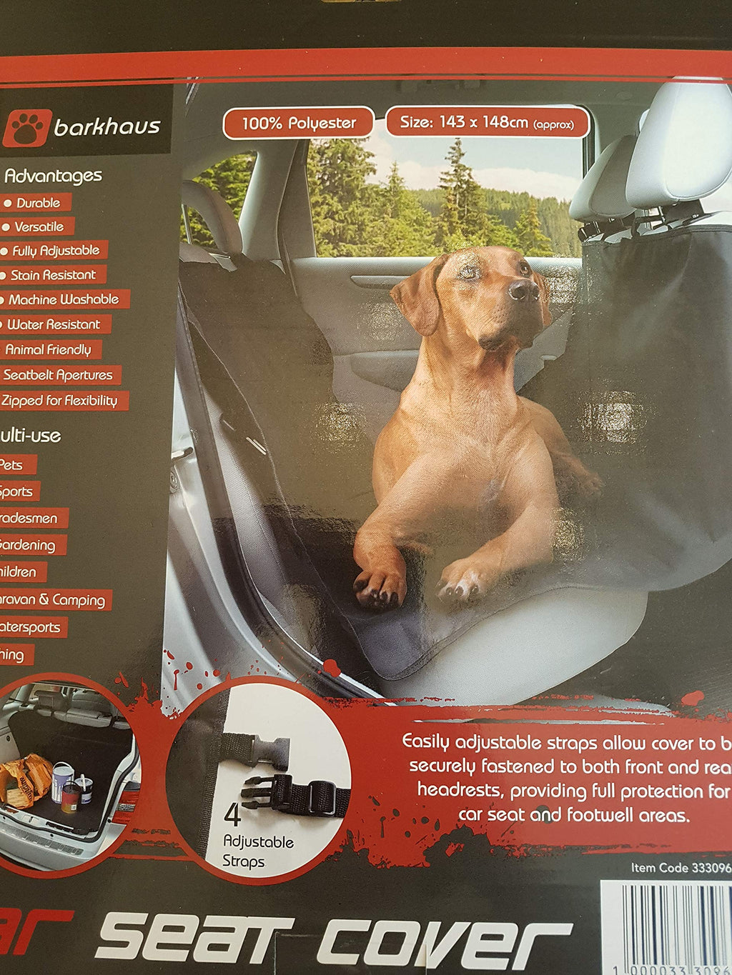 Barkhaus Pet car seat cover - PawsPlanet Australia