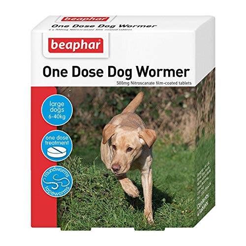 Beaphar One Dose Wormer Small Medium and Large Dogs Dog Worming Tablets (Large Dogs 20-40 kg) - PawsPlanet Australia