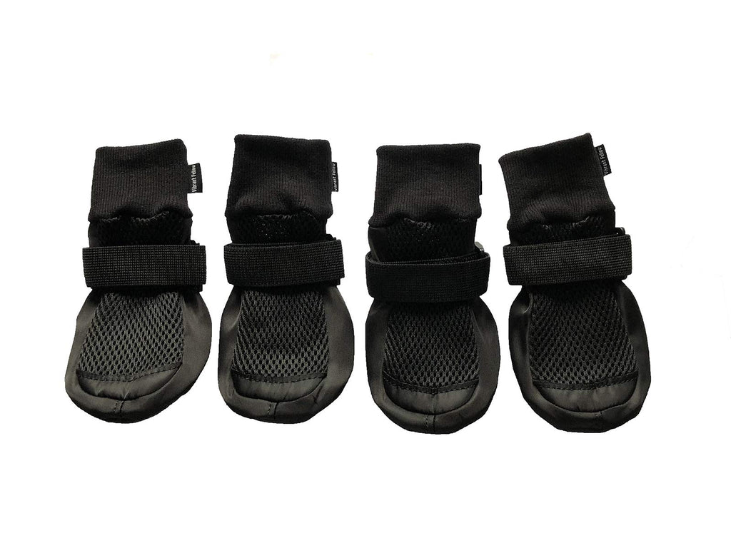 Vibrant Fellow Dog Boots Breathable Protective Set of 4 (X-Small, Black) X-Small - PawsPlanet Australia