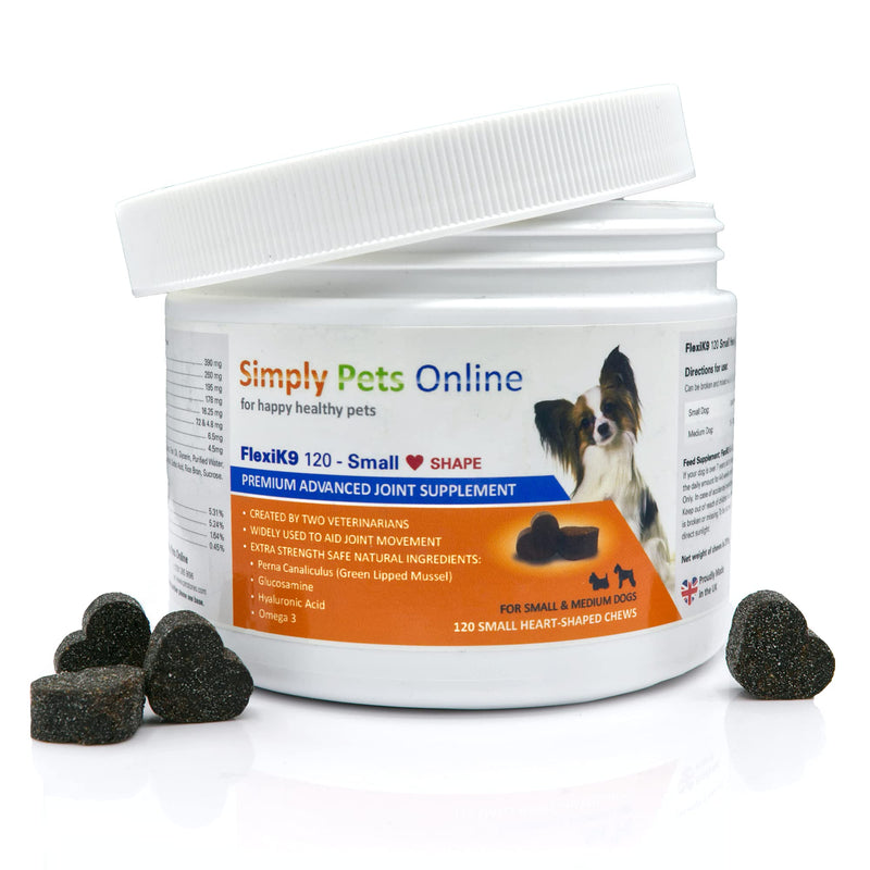 FlexiK9 Dog Joint Supplement - Created By Vets - Extra Glucosamine, Turmeric - Cold Pressed - 120 Chews - PawsPlanet Australia