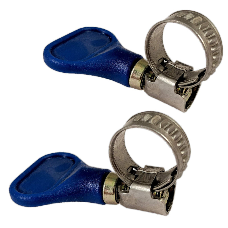 Aquacadabra 2x Jubilee Band Hose Clamps Blue - 8-12mm – fits 0.5" Hosing - PawsPlanet Australia