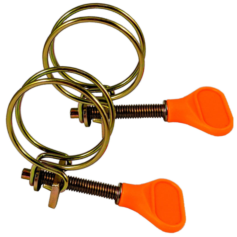Aquacadabra 2x Double Wire Hose Clamps Orange - 24-32mm - for 1" Ribbed Hosing - PawsPlanet Australia