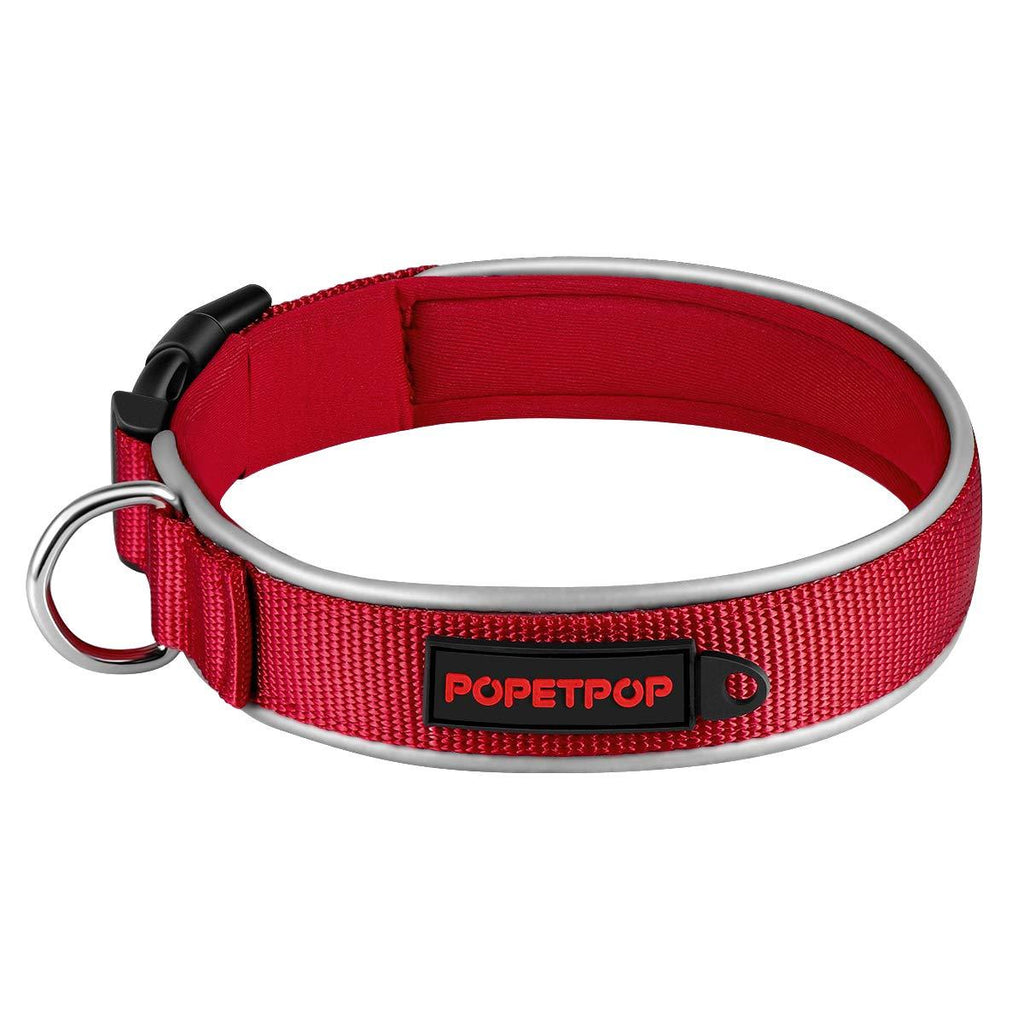 POPETPOP Dog Collar Personalized Reflective Nylon Pet Classic Collars (Size M) - PawsPlanet Australia