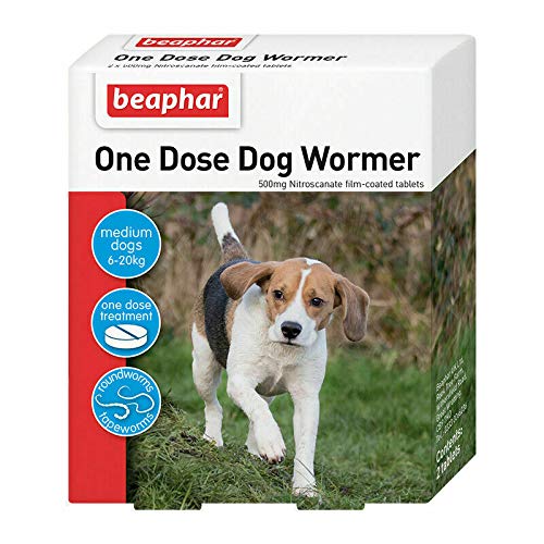 Beaphar One Dose Wormer Small Medium and Large Dogs Dog Worming Tablets (Medium Dogs 6-20 kg) - PawsPlanet Australia