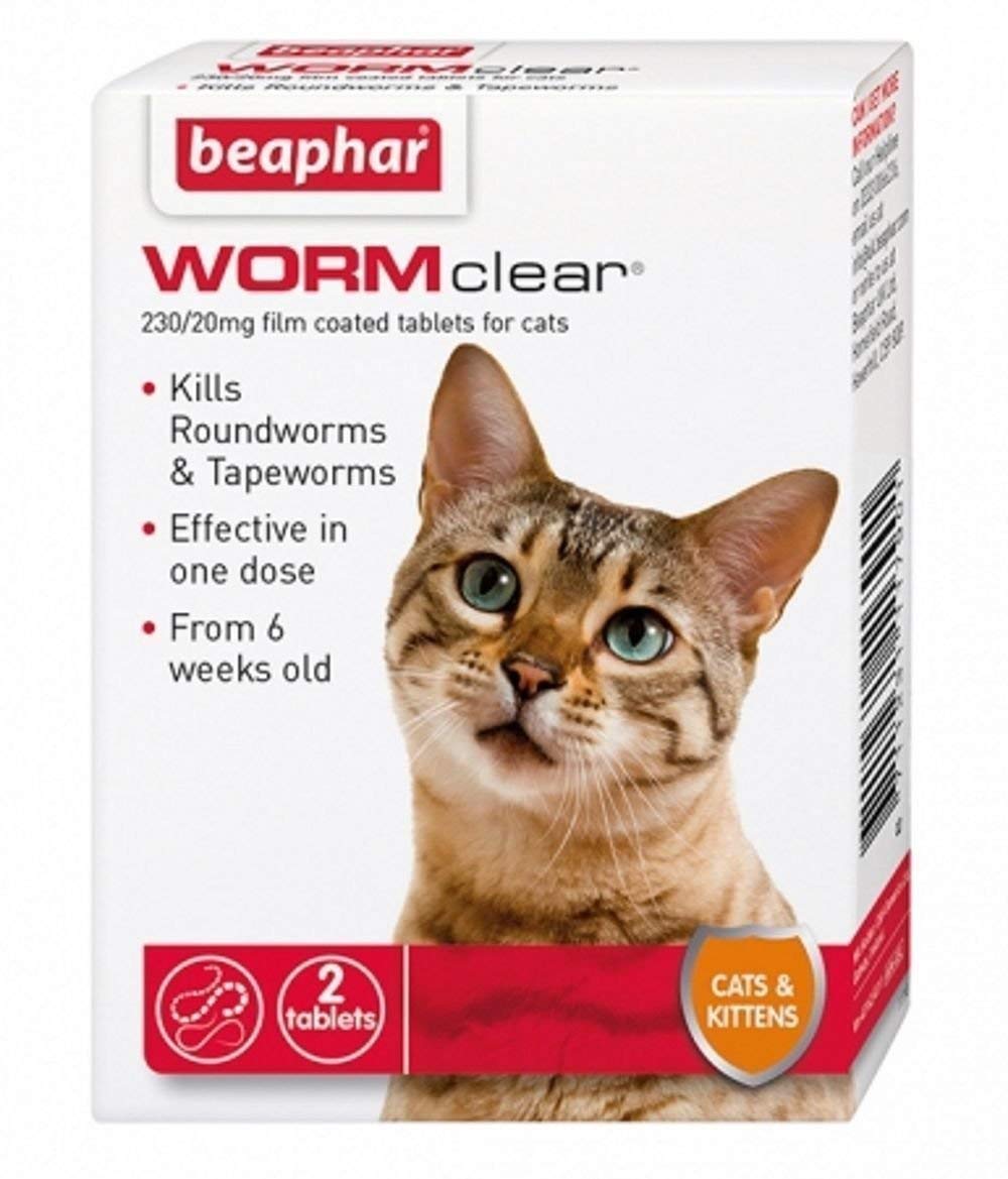 SIPW Vet Strength WORMclear Cat Kitten Worming Wormer Tablet kills Roundworm Tapeworm (Cat WormClear) Cat WormClear - PawsPlanet Australia