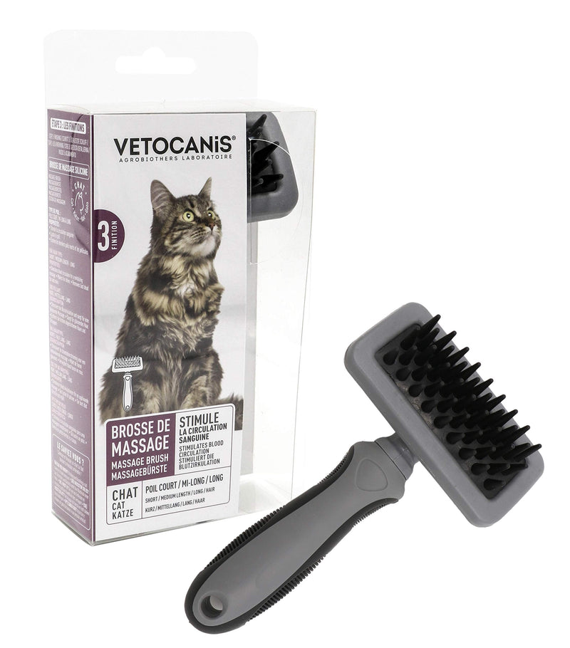 Vetocanis Grooming Silicone Massage brush for Cats, 1.2 kg - PawsPlanet Australia