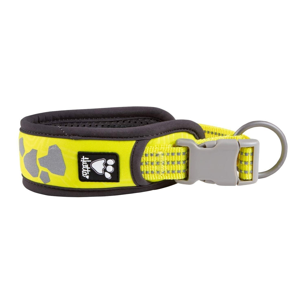 Hurtta Weekend Warrior Dog Collar , Neon Lemon, 18-22 in - PawsPlanet Australia